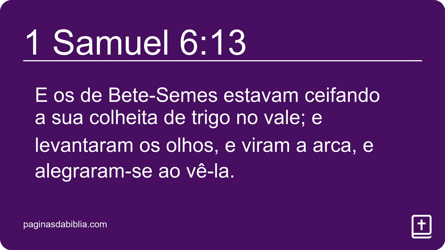 1 Samuel 6:13