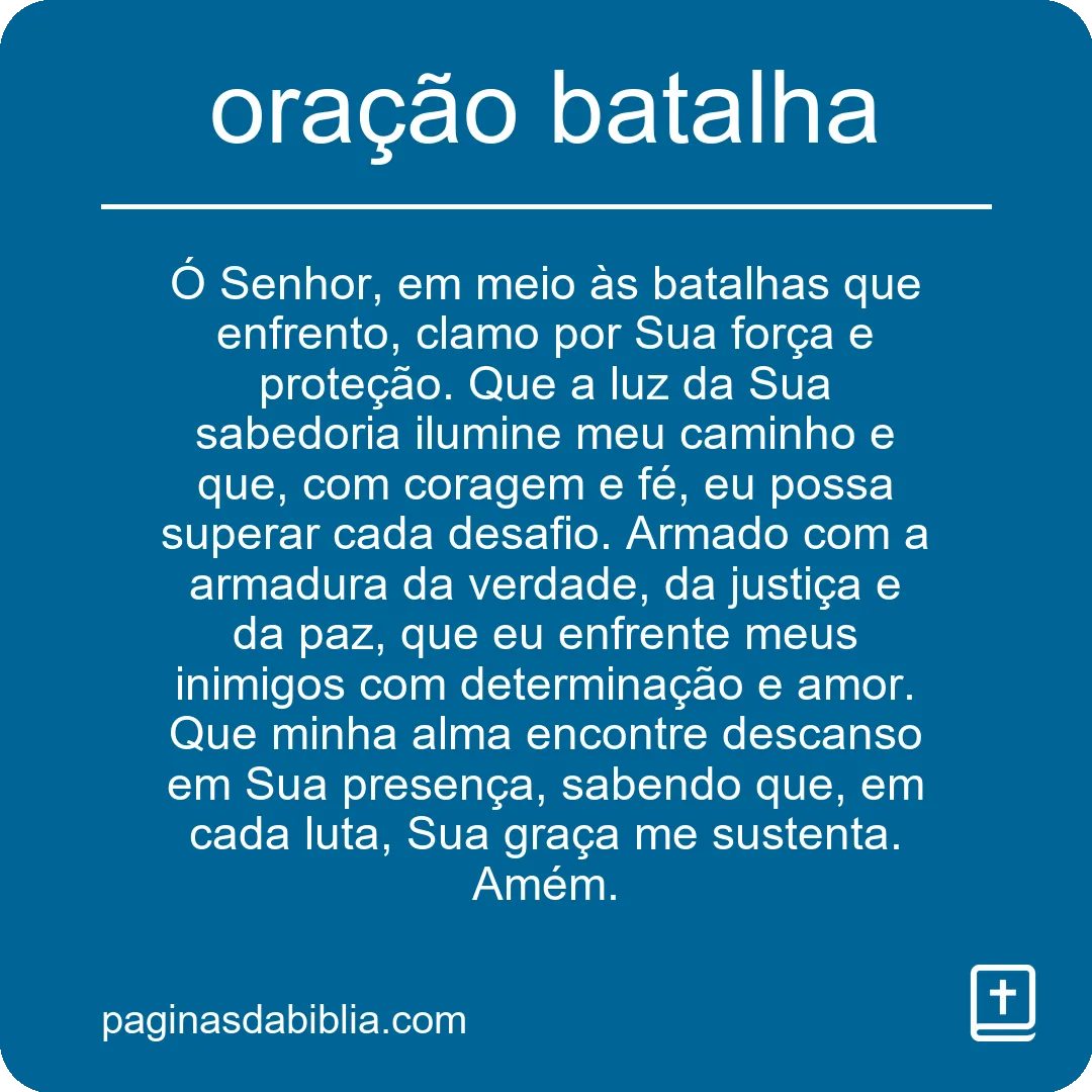 oração batalha