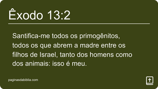 Êxodo 13:2