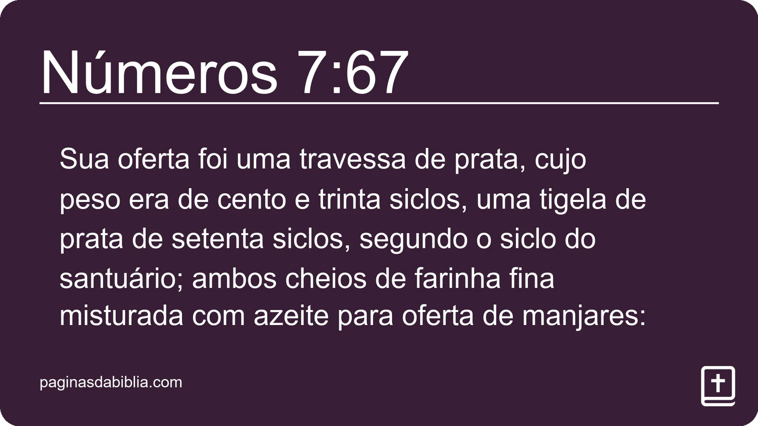 Números 7:67