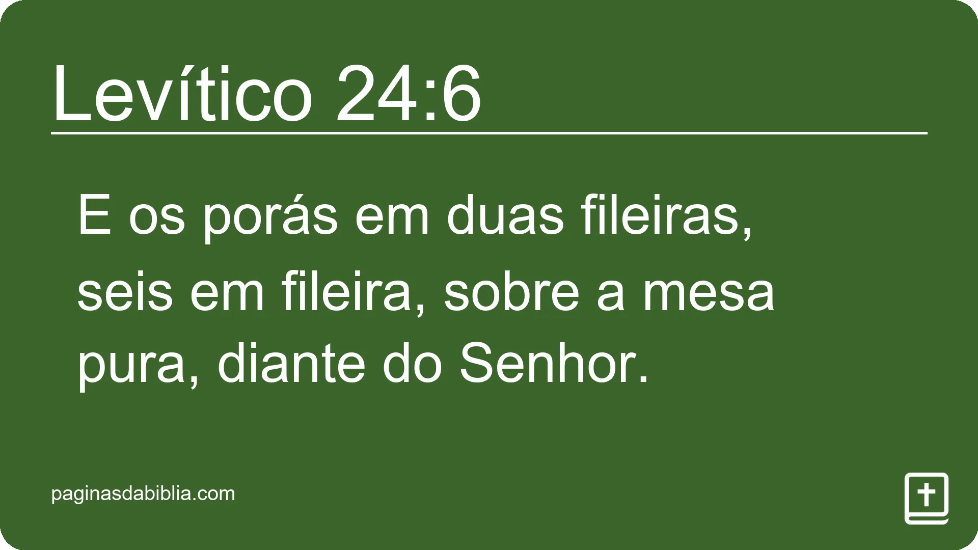 Levítico 24:6