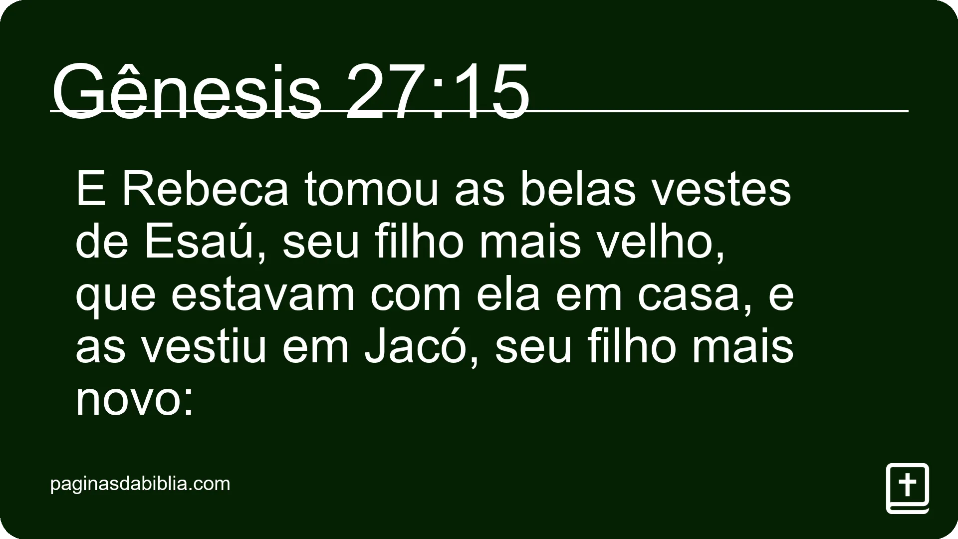 Gênesis 27:15