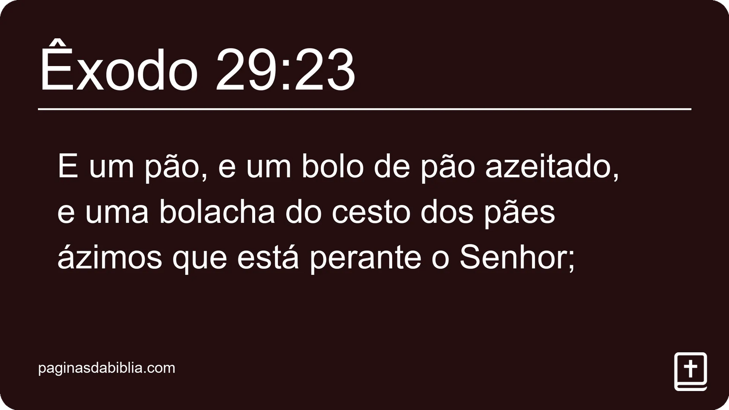 Êxodo 29:23