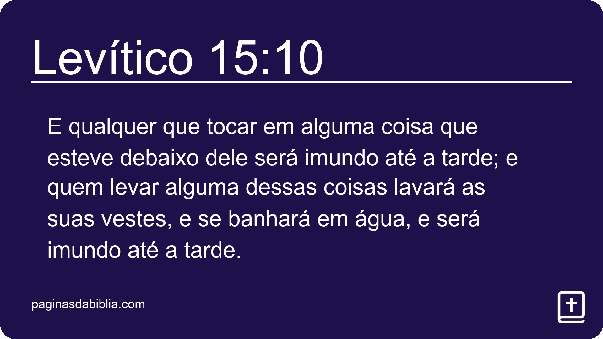 Levítico 15:10