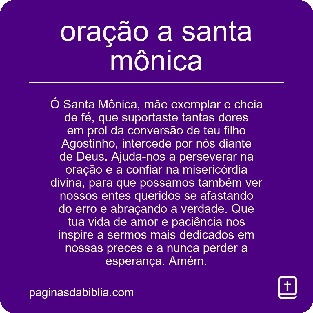 oração a santa mônica