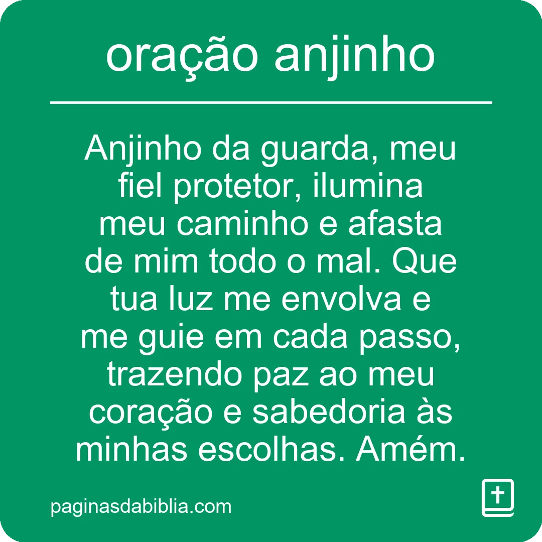 oração anjinho