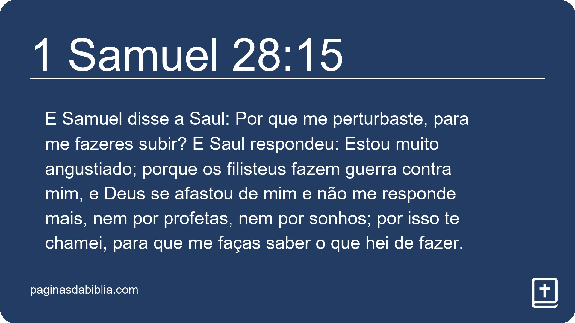 1 Samuel 28:15