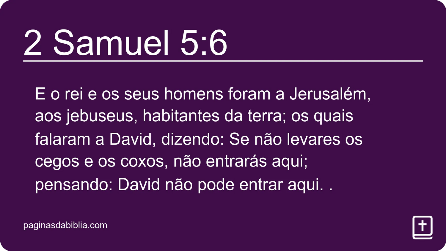 2 Samuel 5:6