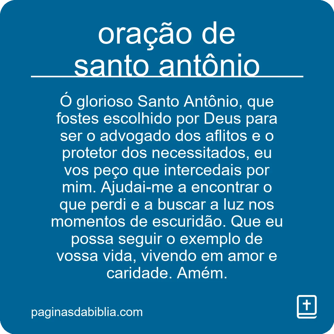 oração de santo antônio