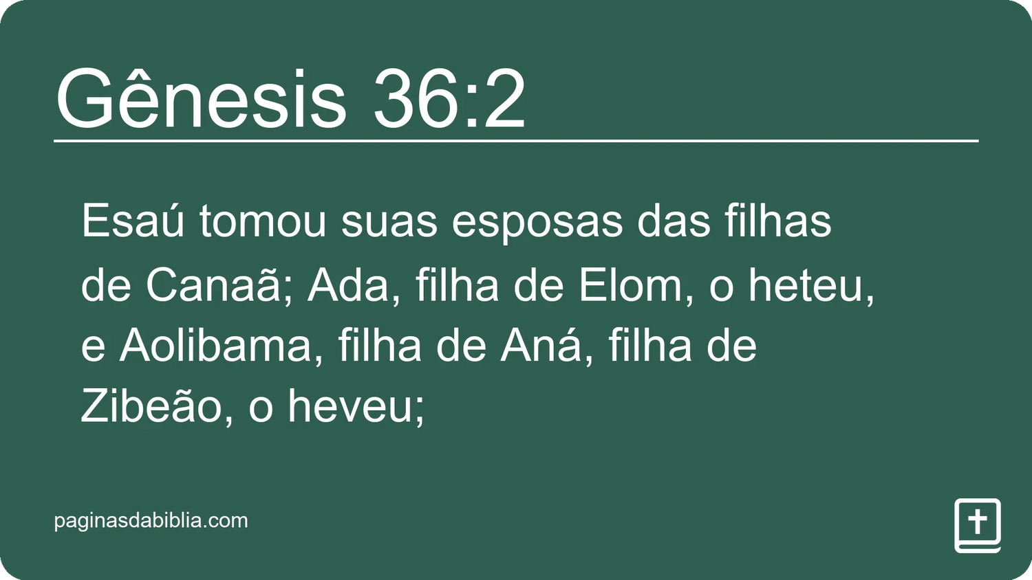 Gênesis 36:2