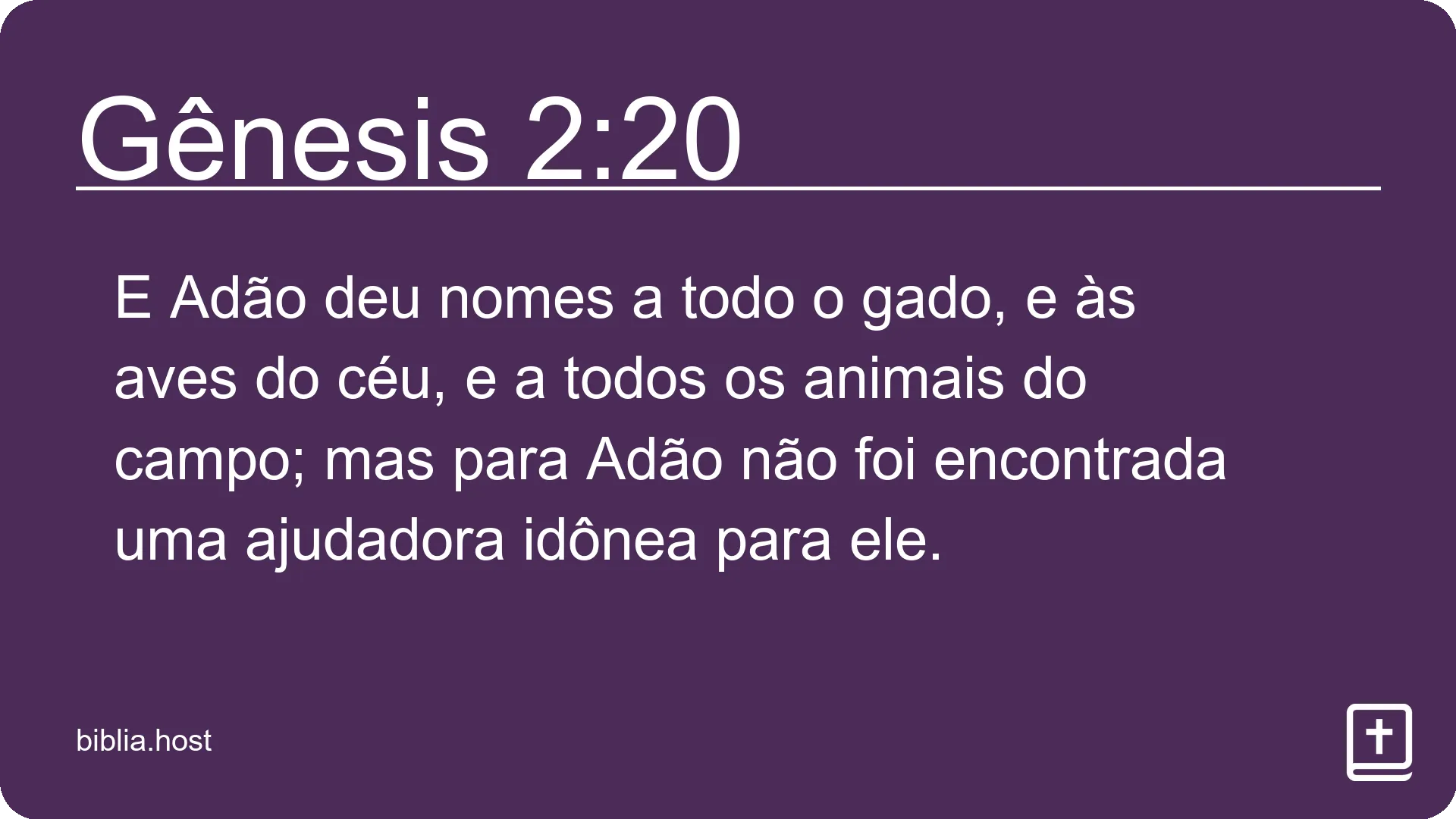 Gênesis 2:20