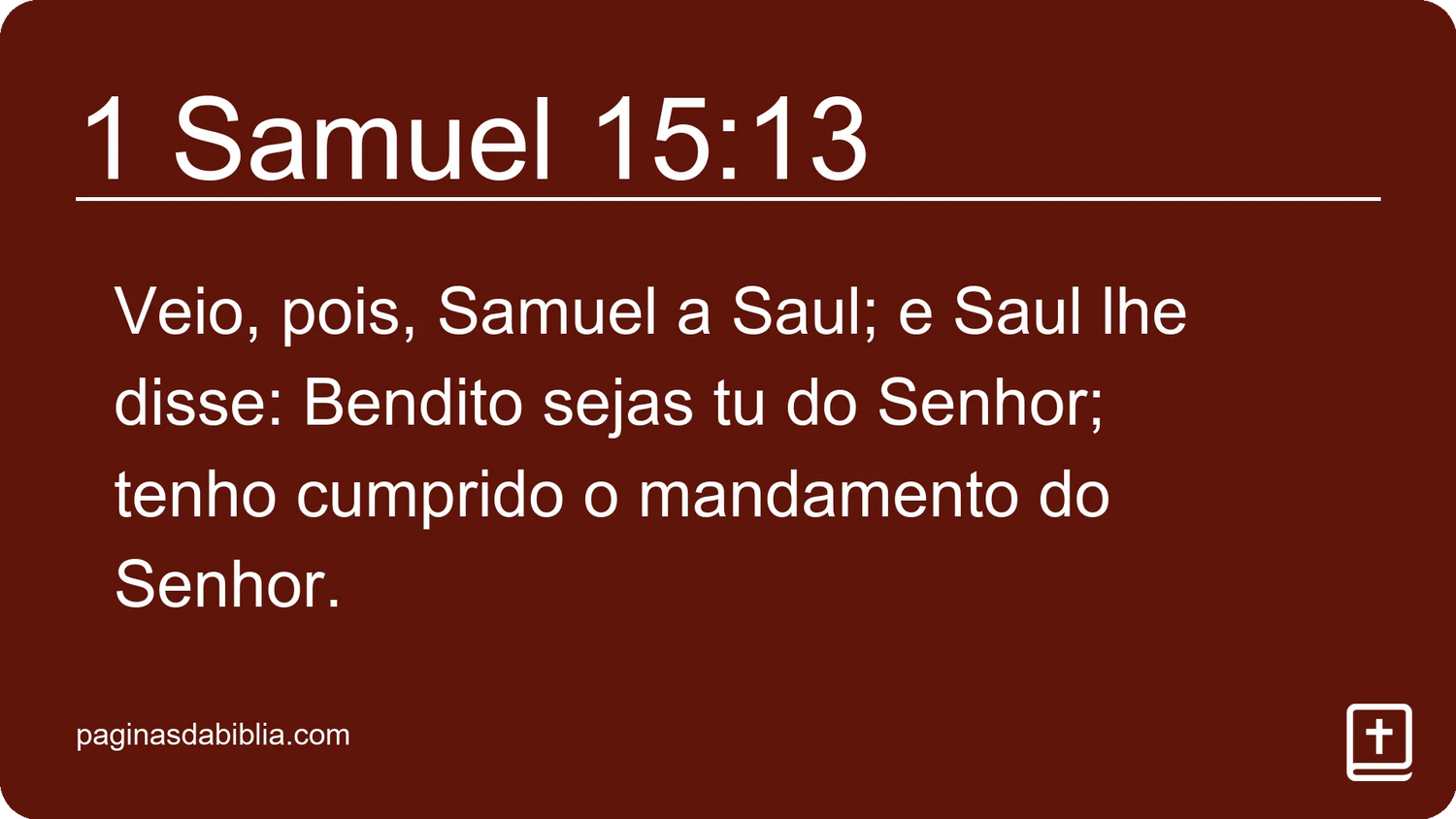 1 Samuel 15:13