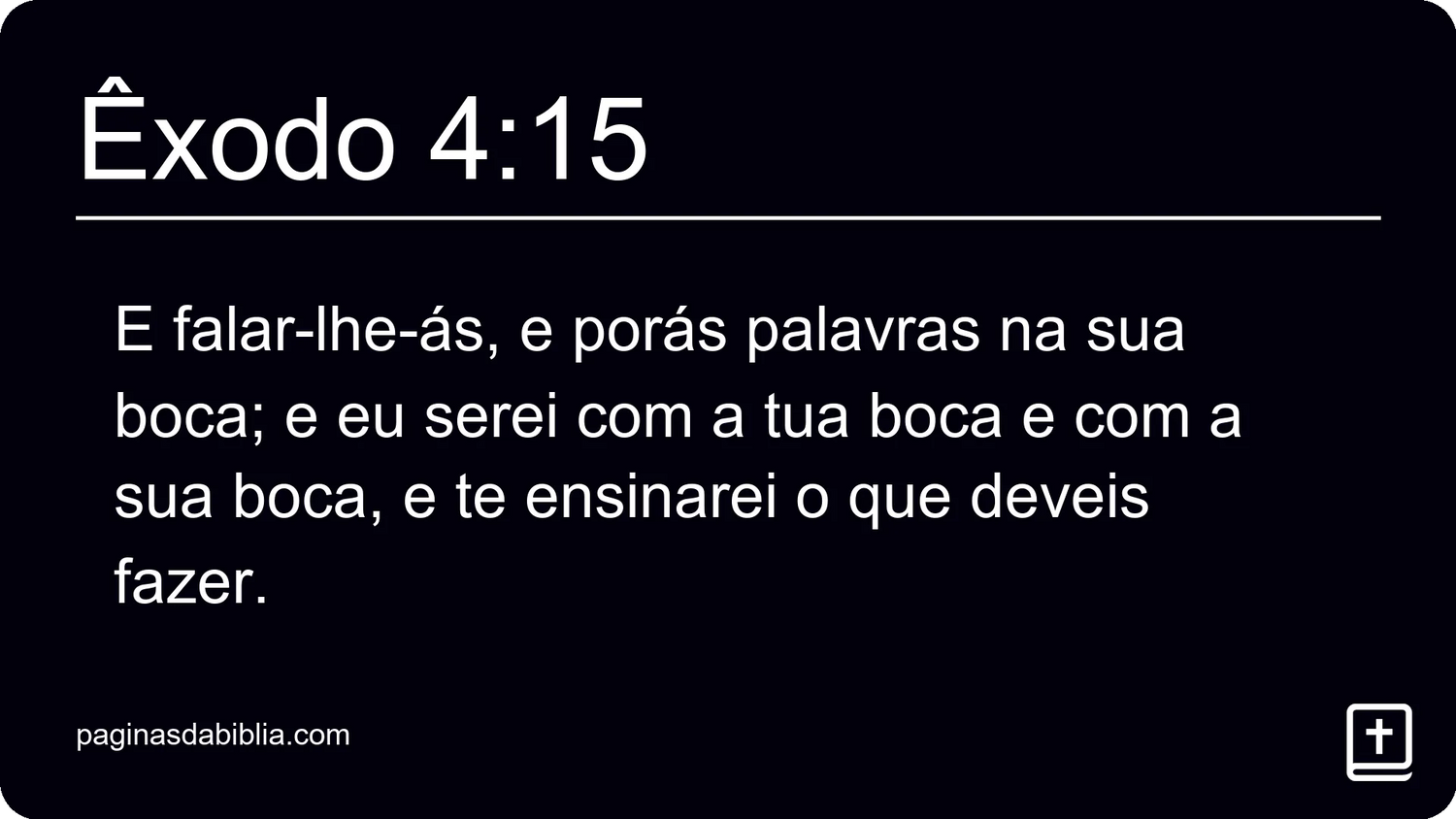 Êxodo 4:15