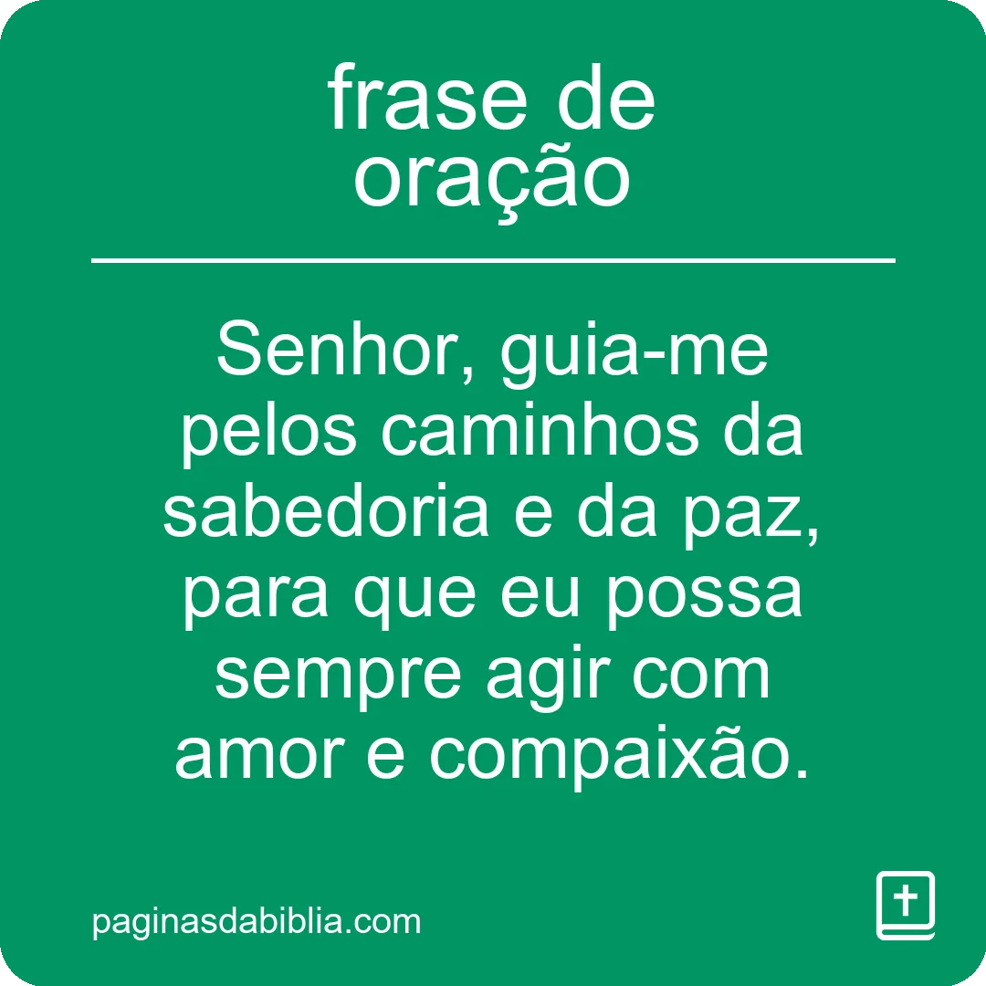 frase de oração