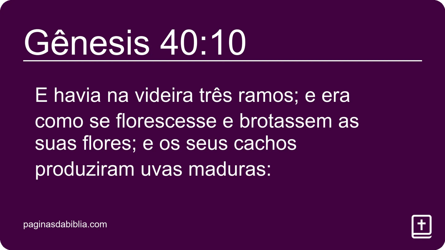 Gênesis 40:10