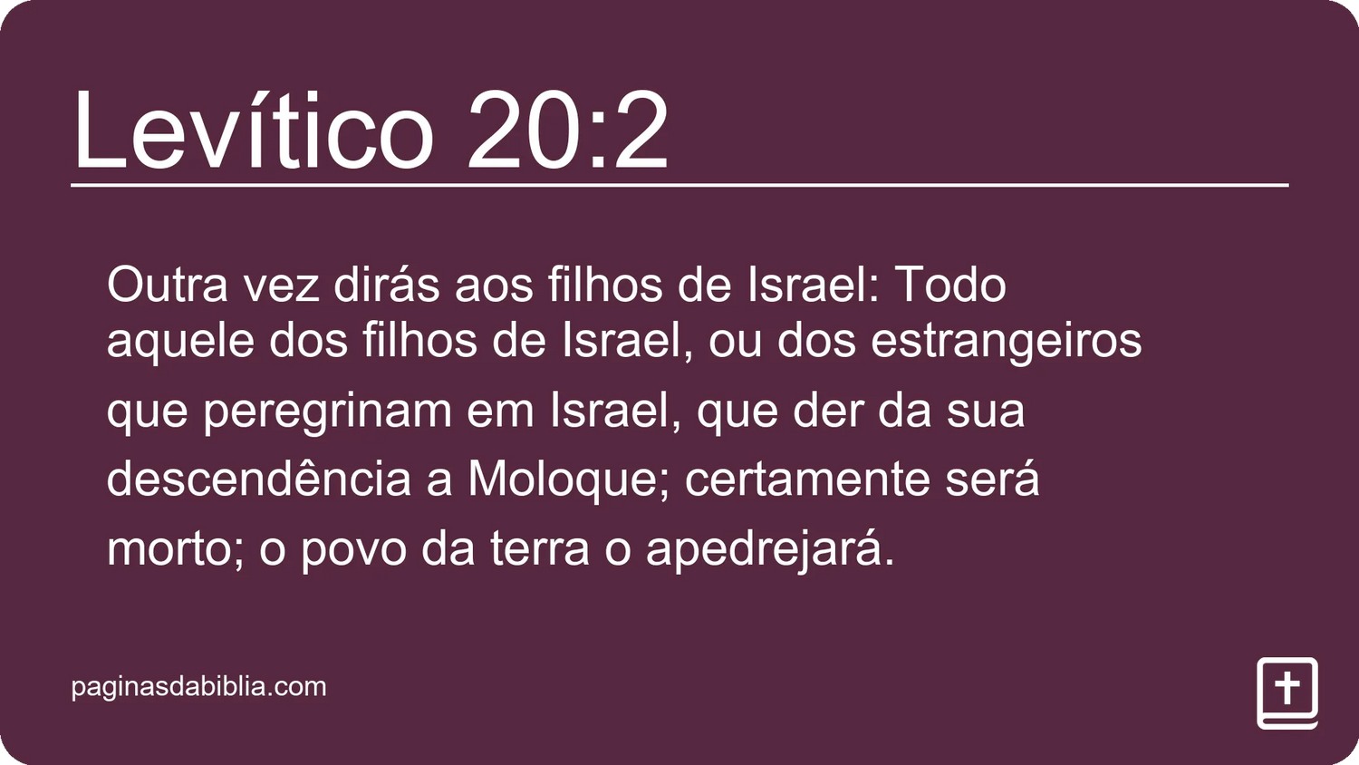 Levítico 20:2