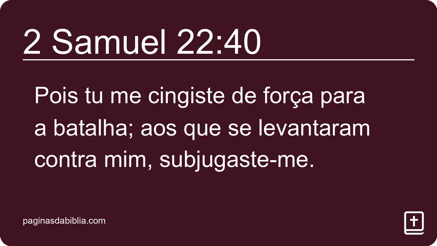 2 Samuel 22:40