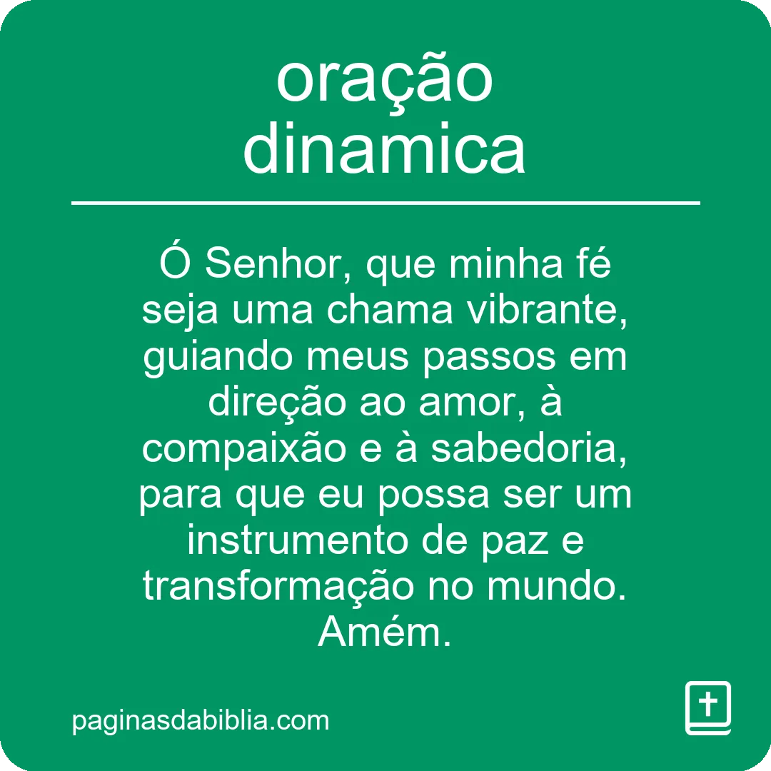 oração dinamica