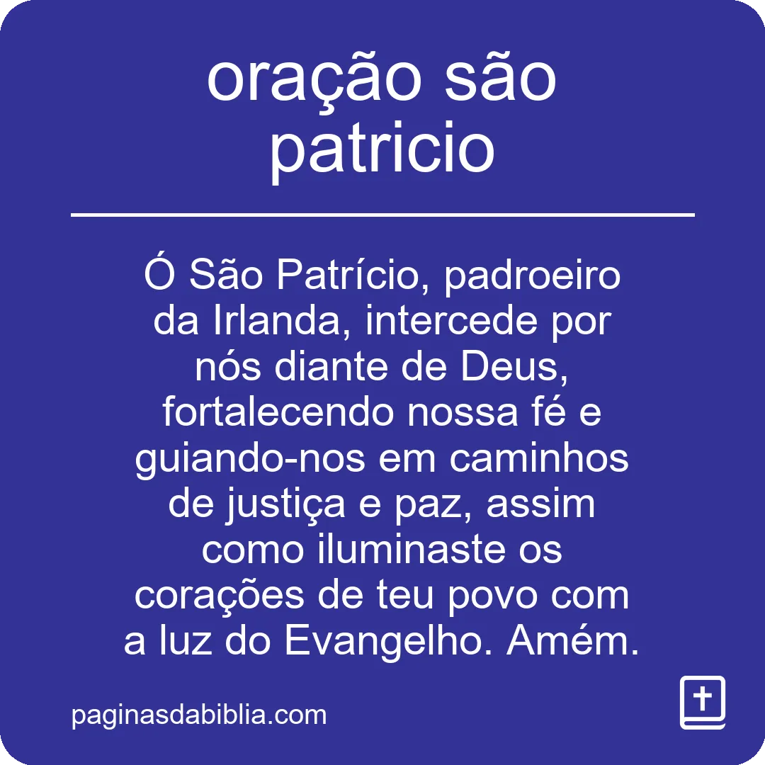 oração são patricio