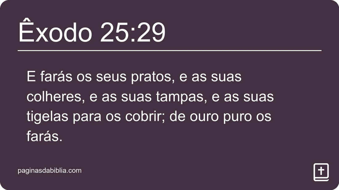 Êxodo 25:29