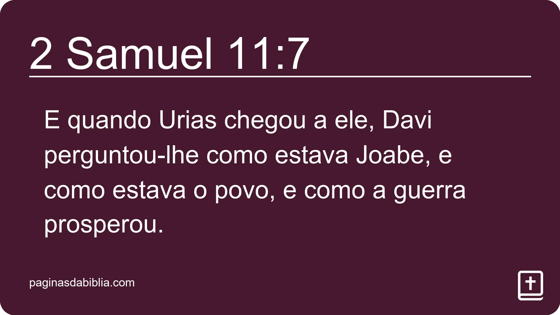 2 Samuel 11:7