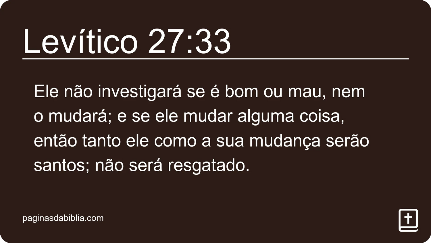 Levítico 27:33