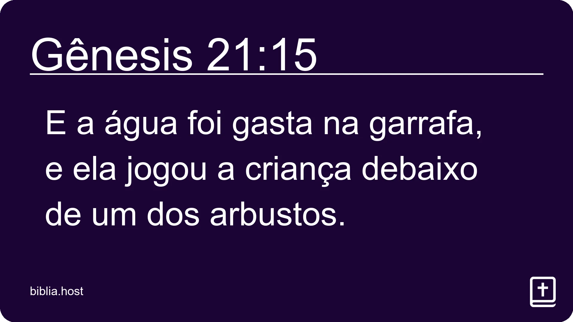 Gênesis 21:15