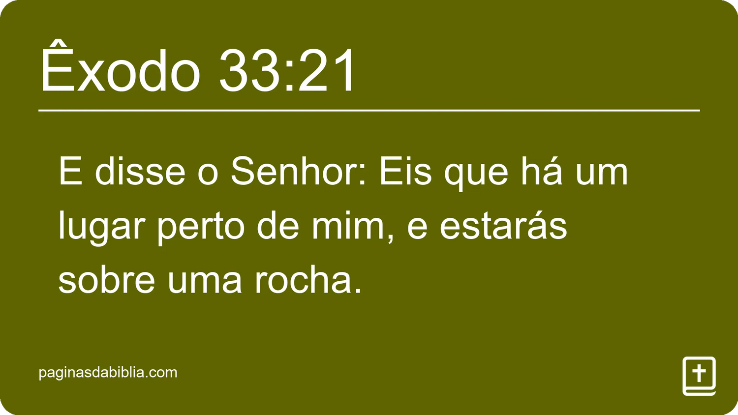 Êxodo 33:21