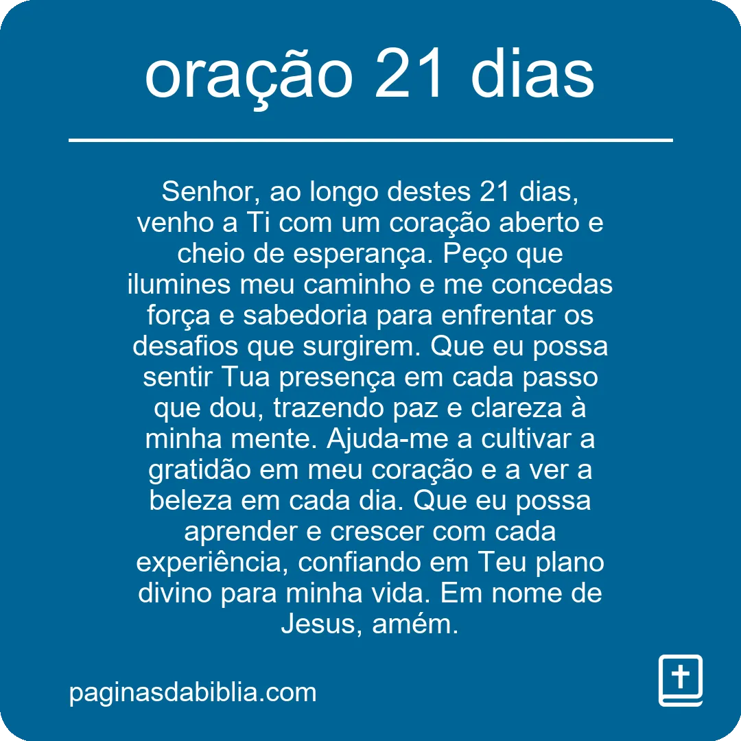 oração 21 dias