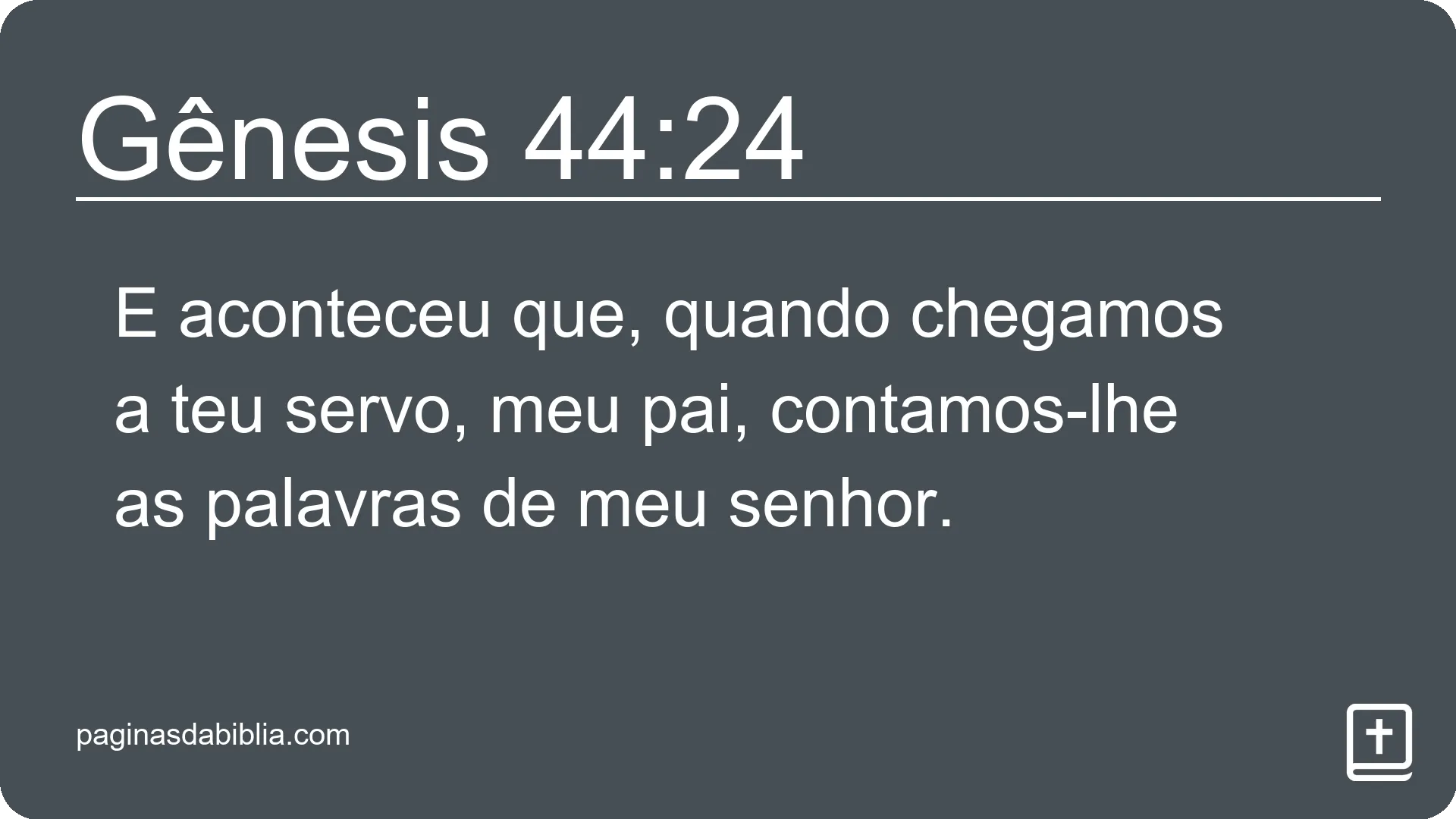 Gênesis 44:24