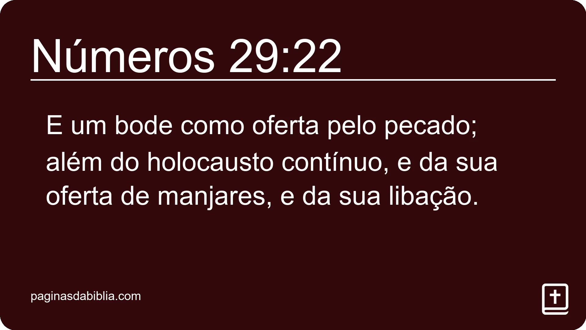 Números 29:22