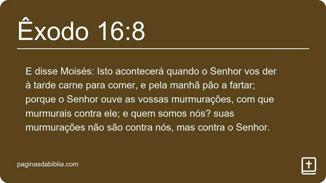 Êxodo 16:8