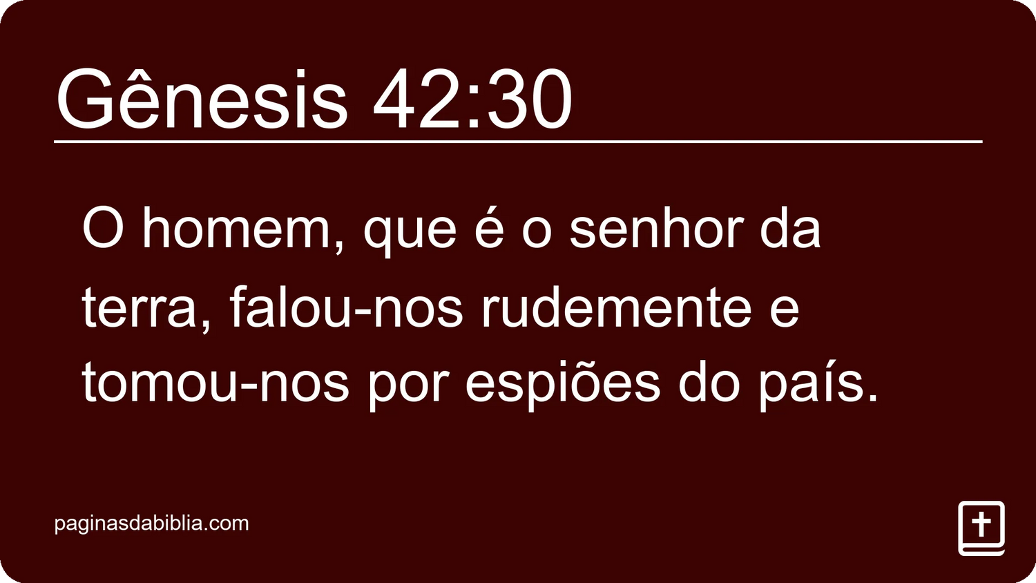 Gênesis 42:30