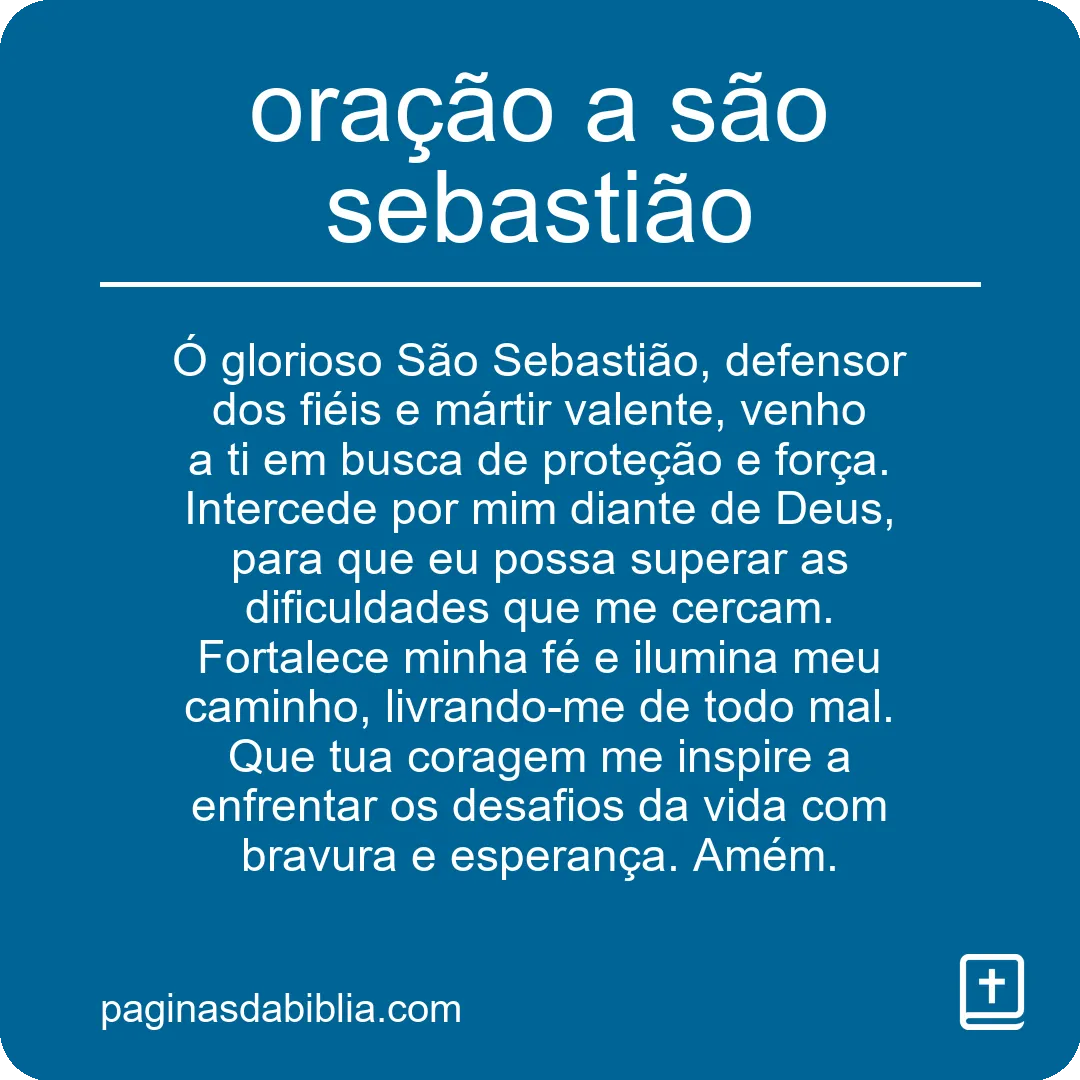 oração a são sebastião