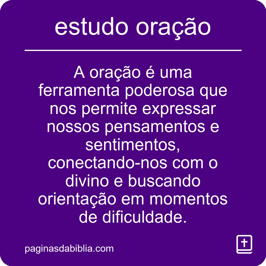 estudo oração