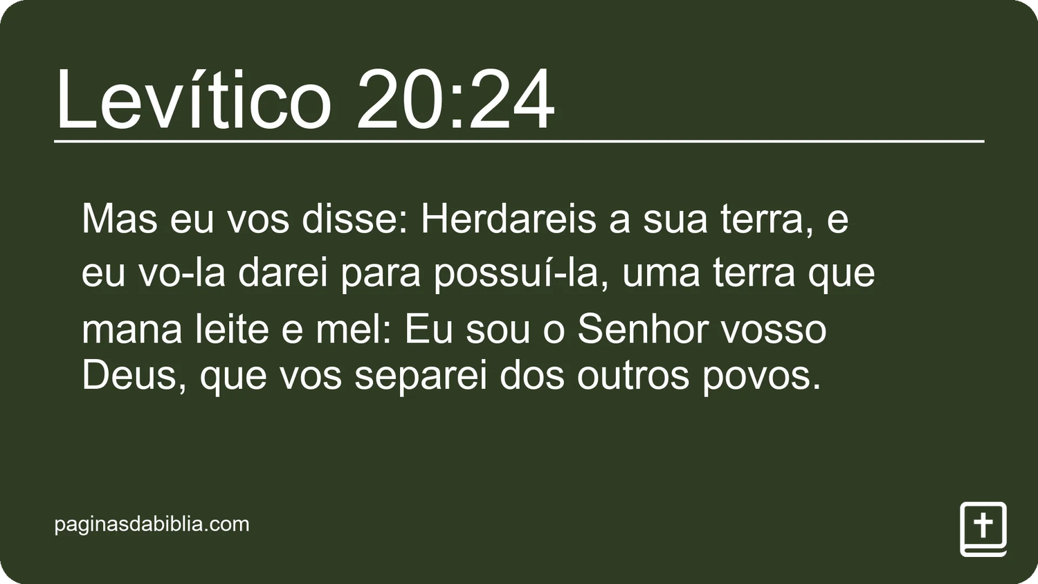 Levítico 20:24