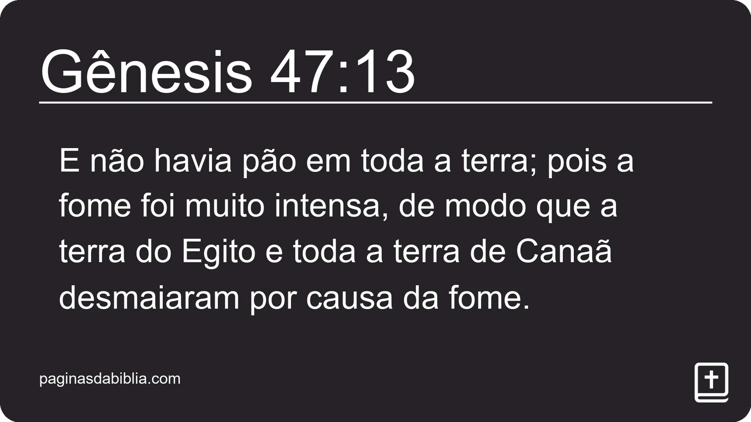 Gênesis 47:13