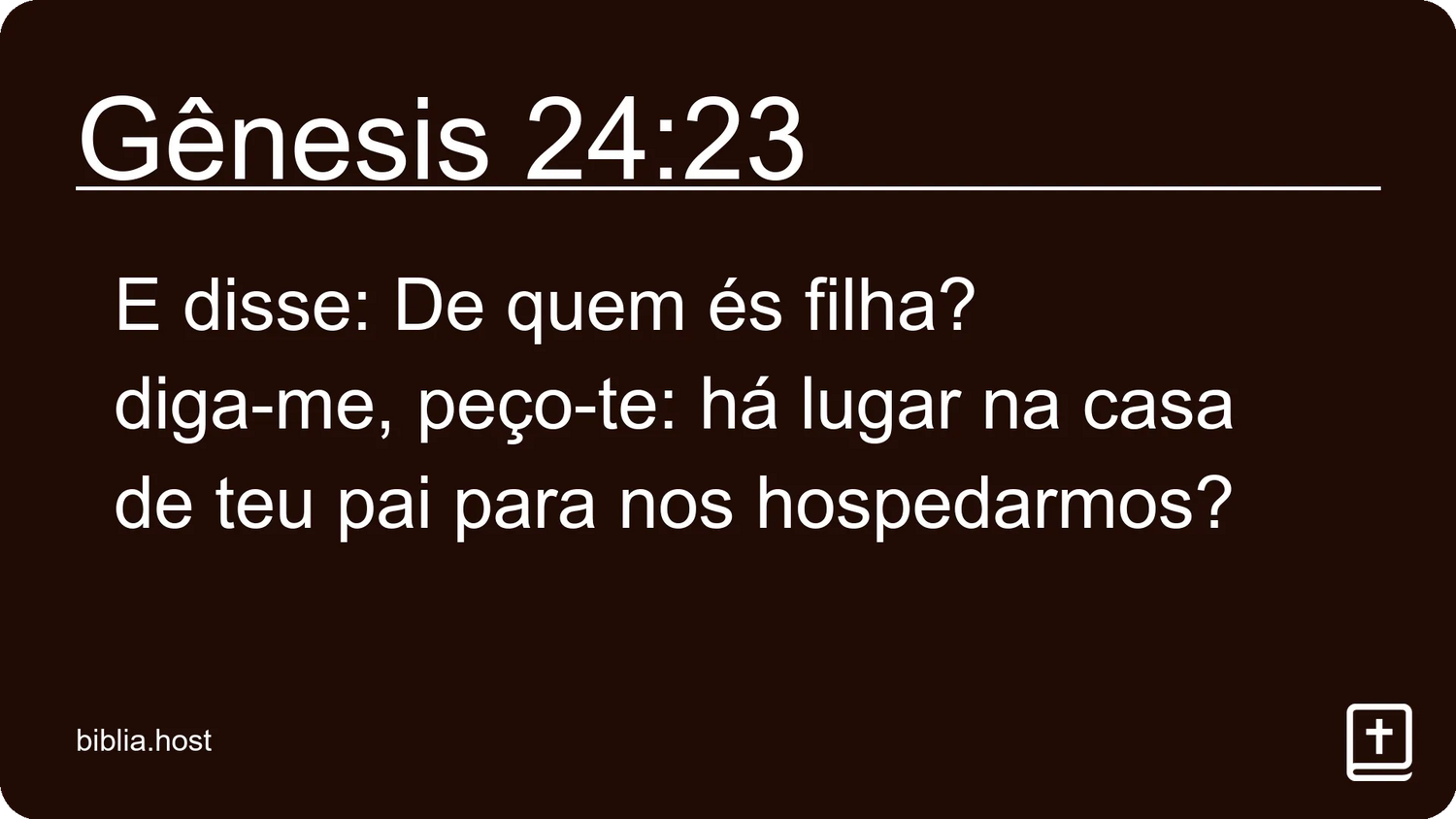 Gênesis 24:23