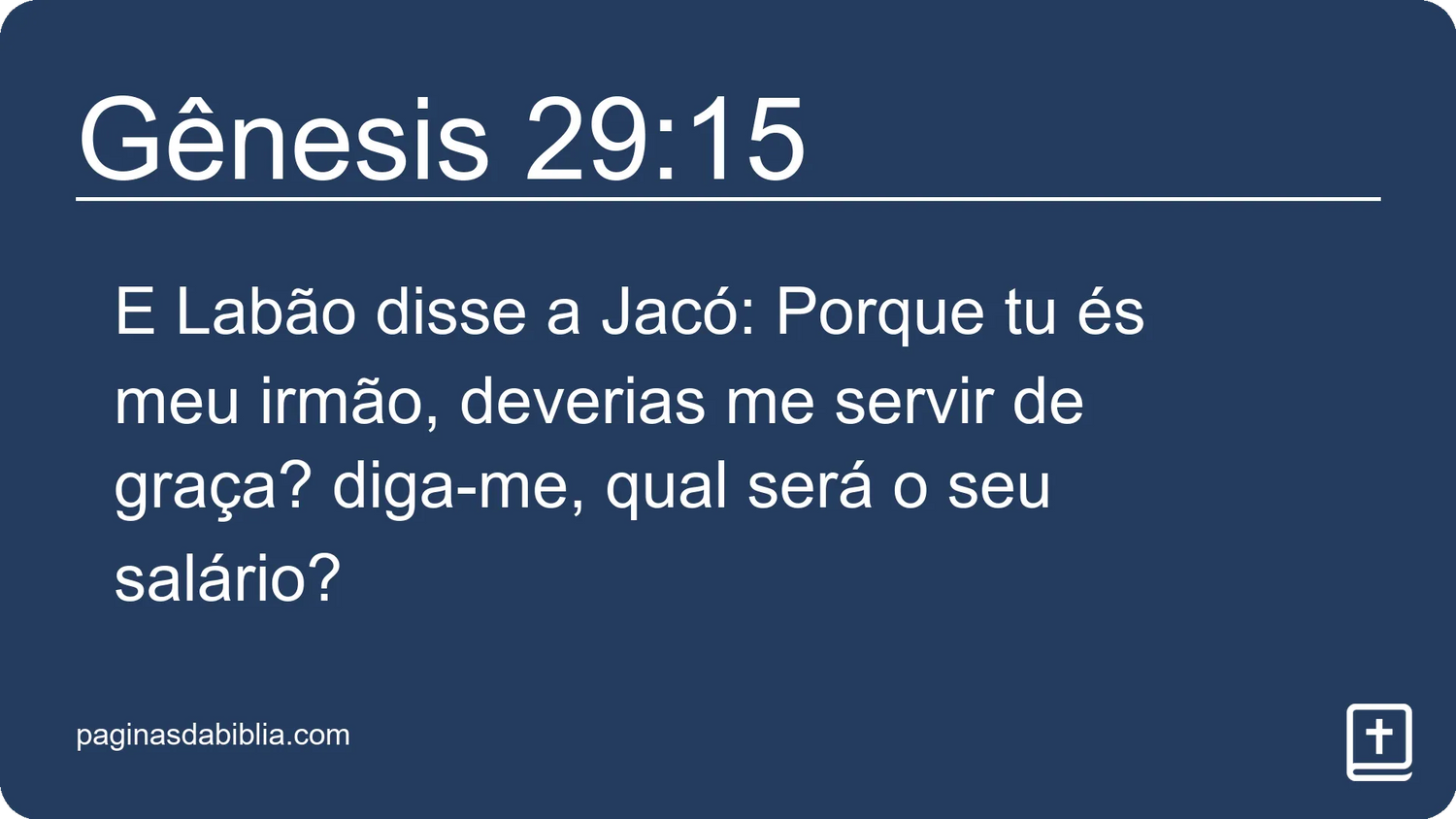 Gênesis 29:15