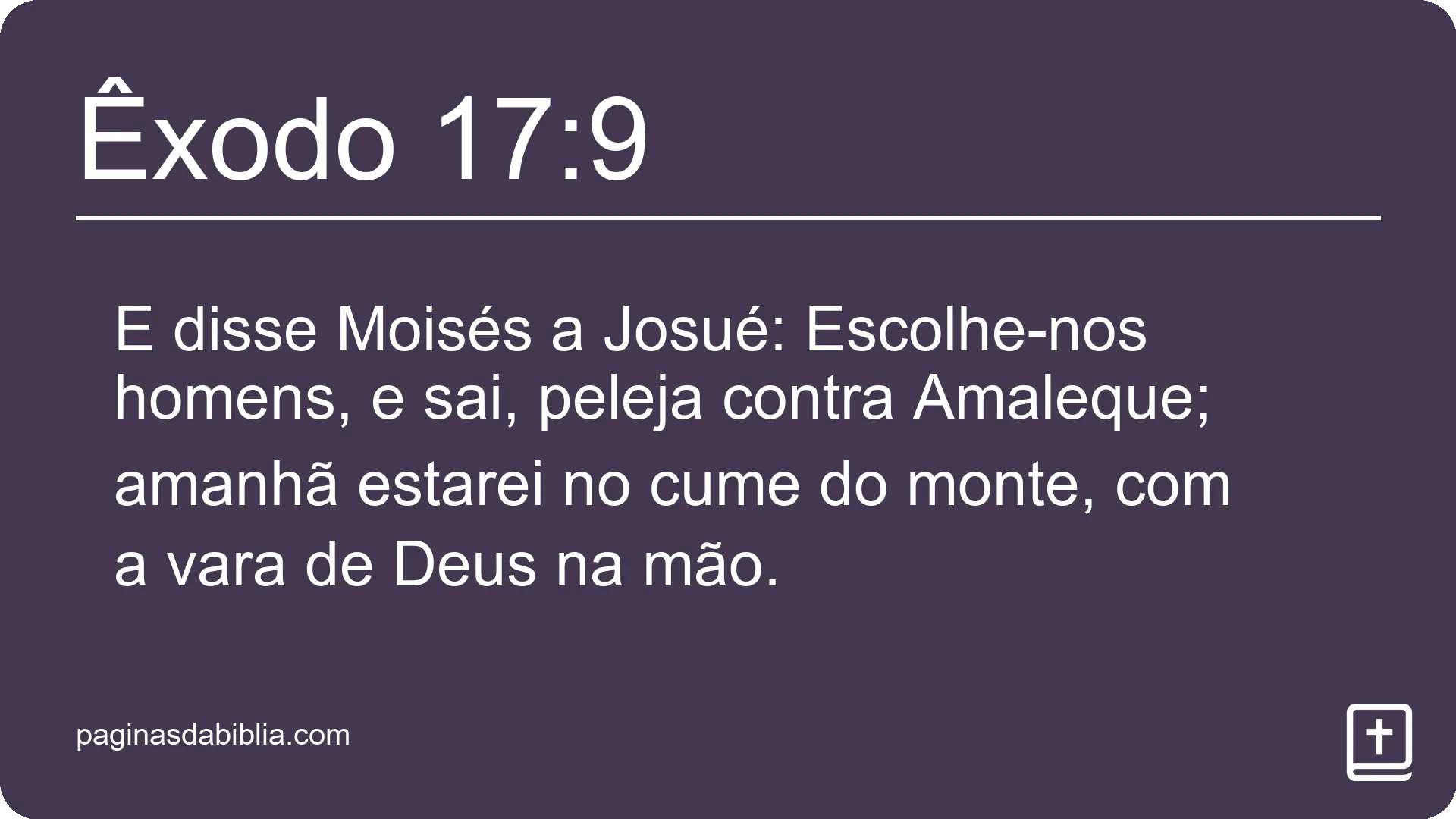 Êxodo 17:9