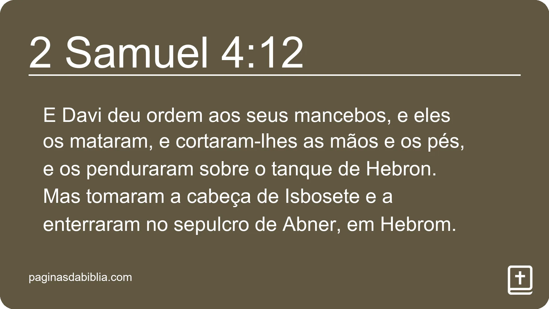 2 Samuel 4:12