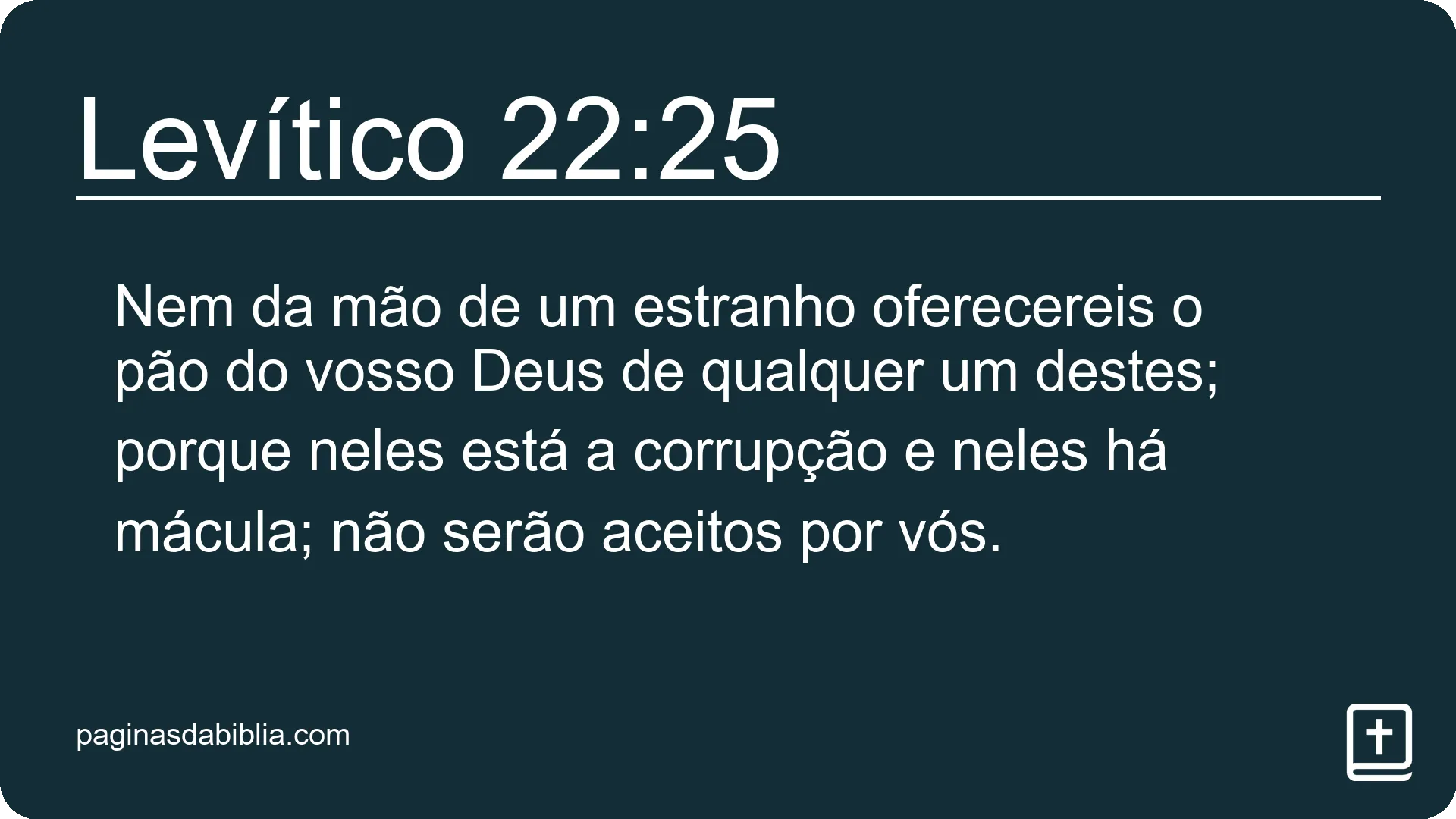 Levítico 22:25