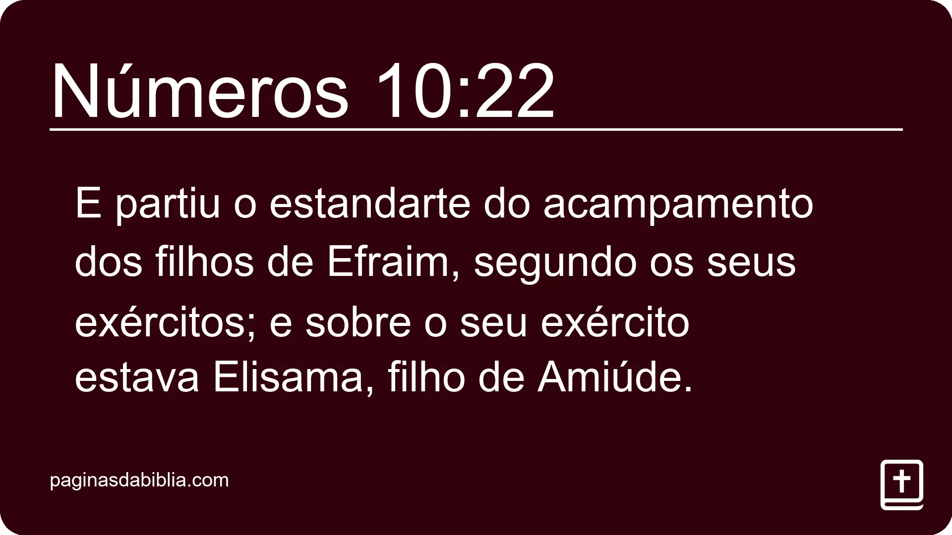 Números 10:22