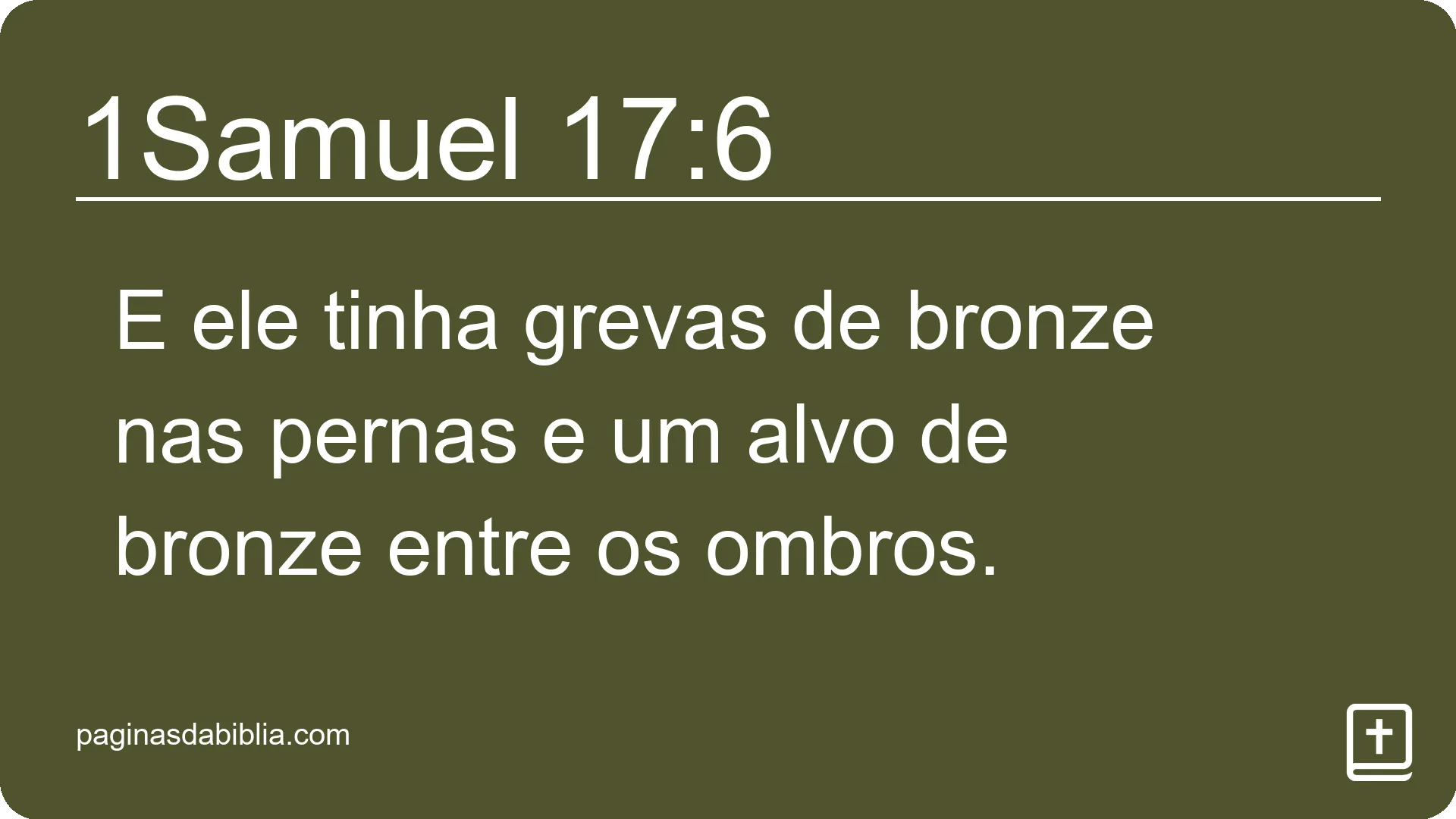 1Samuel 17:6