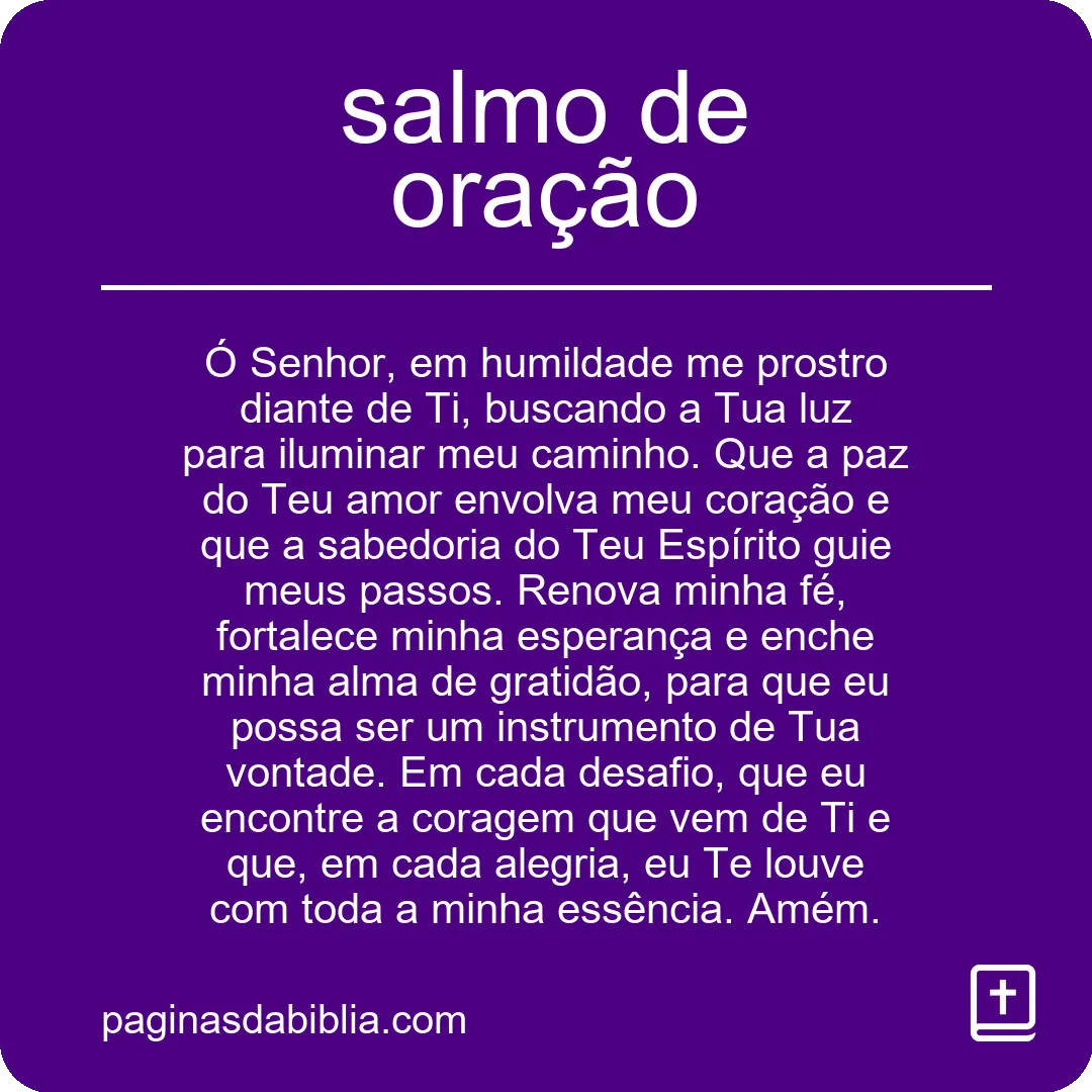 salmo de oração