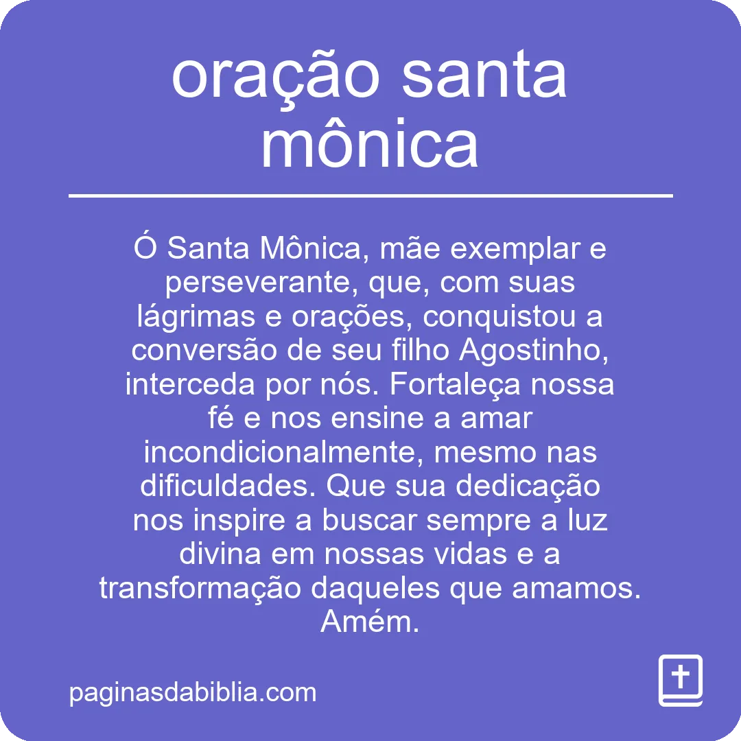 oração santa mônica