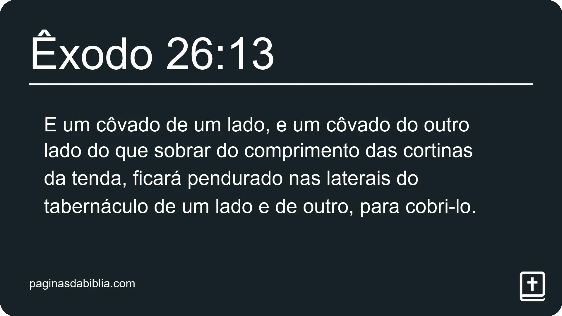 Êxodo 26:13