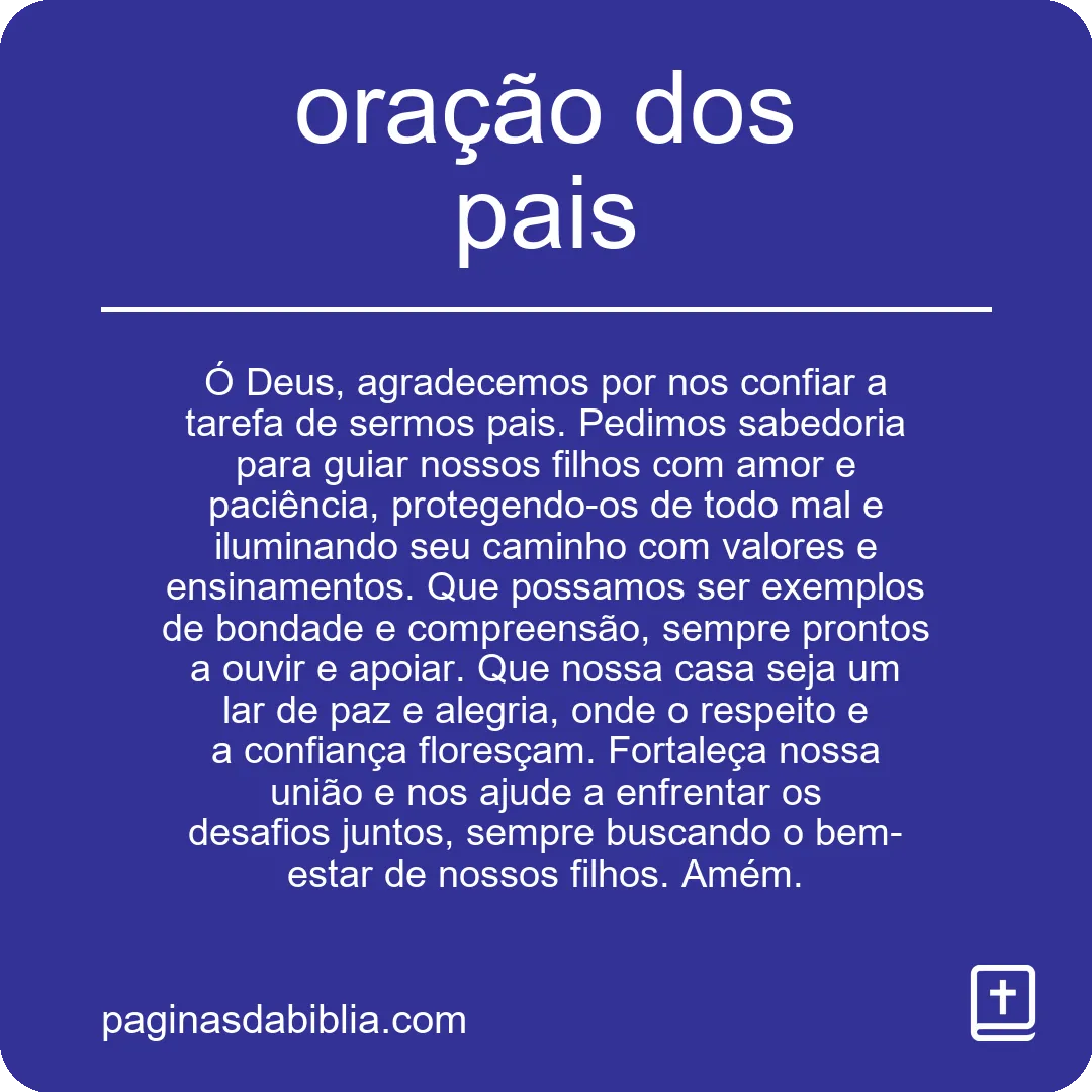 oração dos pais