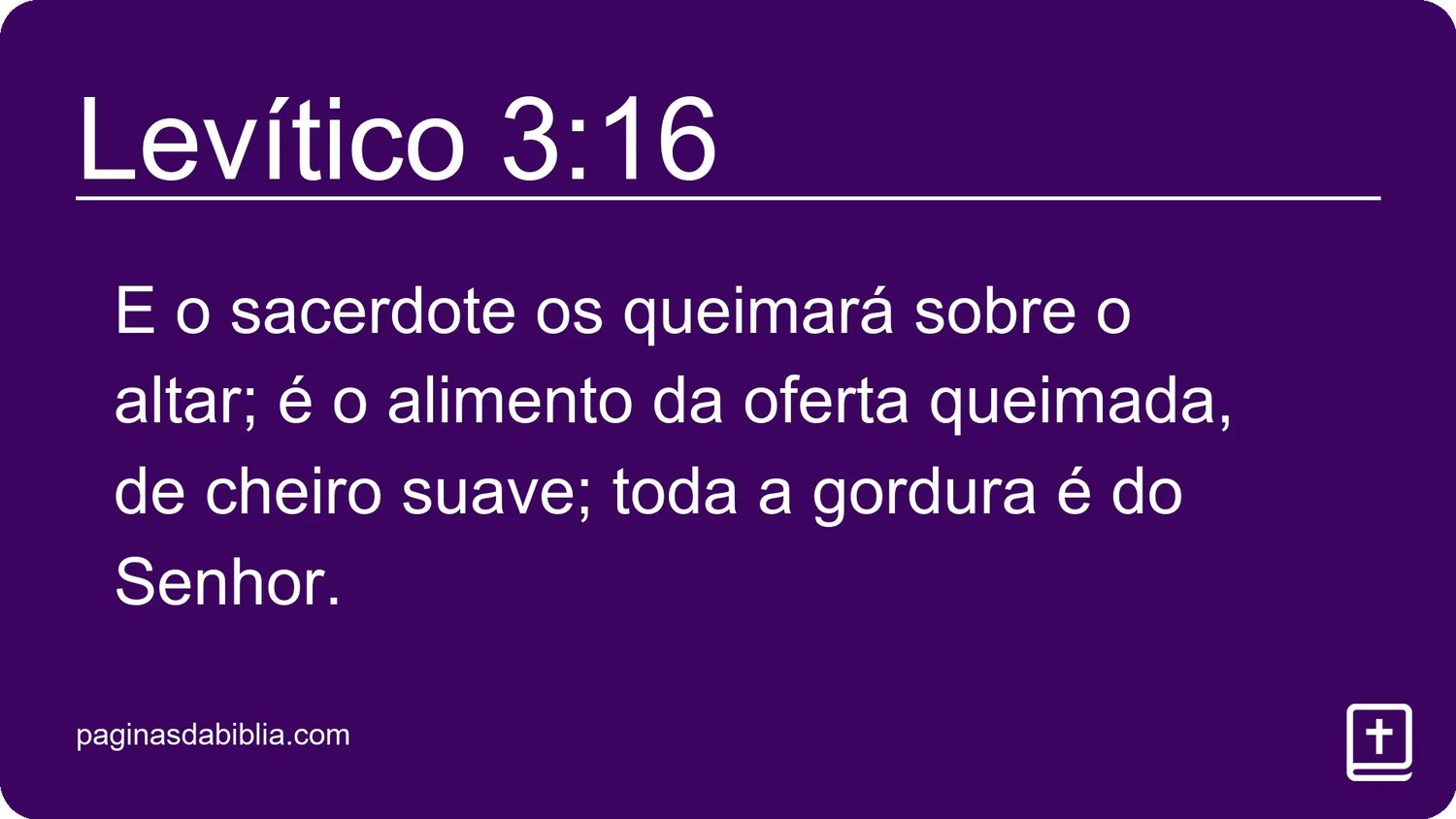 Levítico 3:16