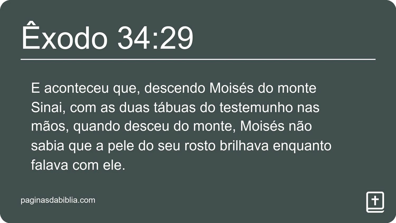 Êxodo 34:29